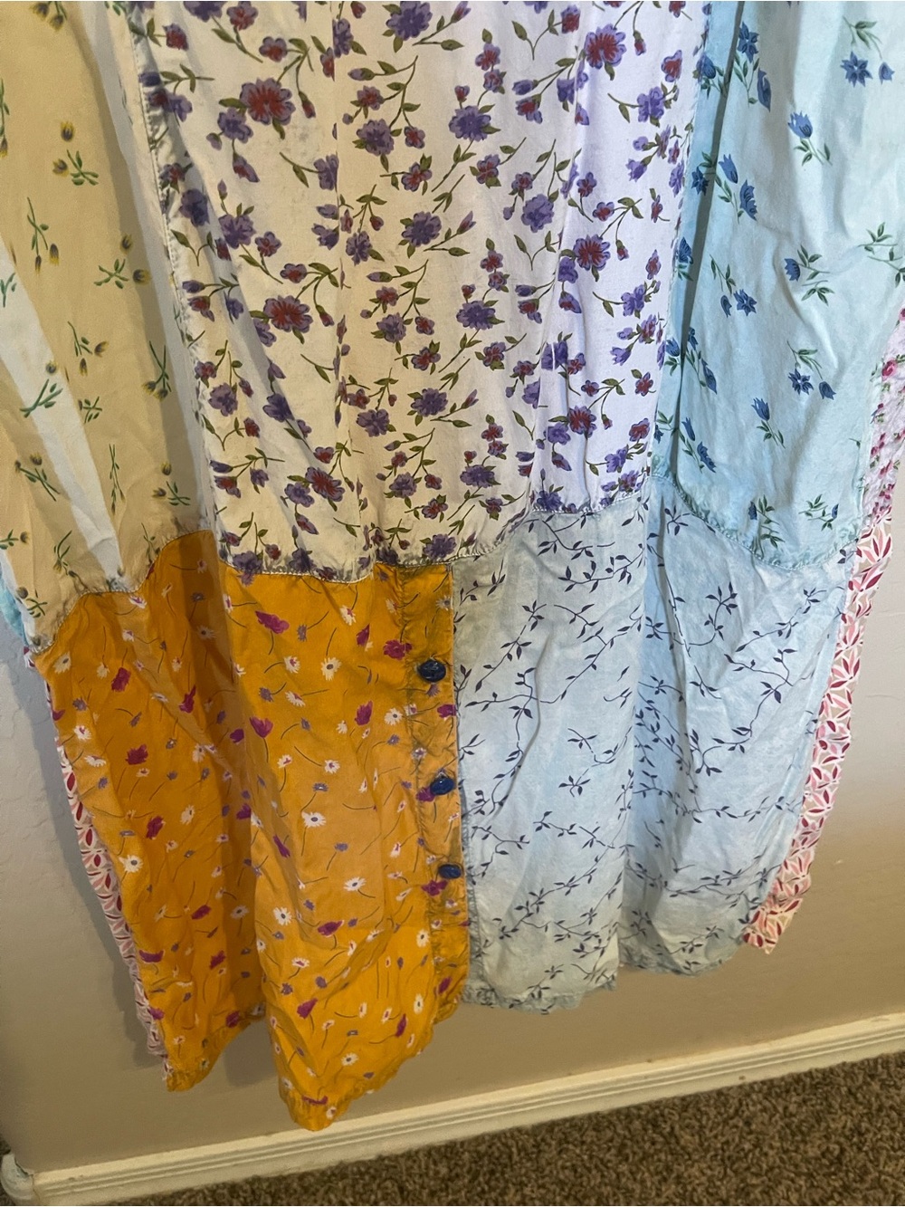 Patchwork Floral Maxi Dress with Mixed Prints - Picture 2 of 4